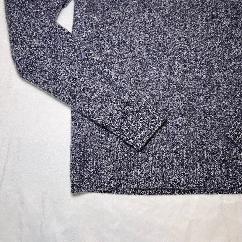 J.Crew Rugged Merino‎ Wool Sweater Mens L Blue Marl Crewneck Preppy Classic
